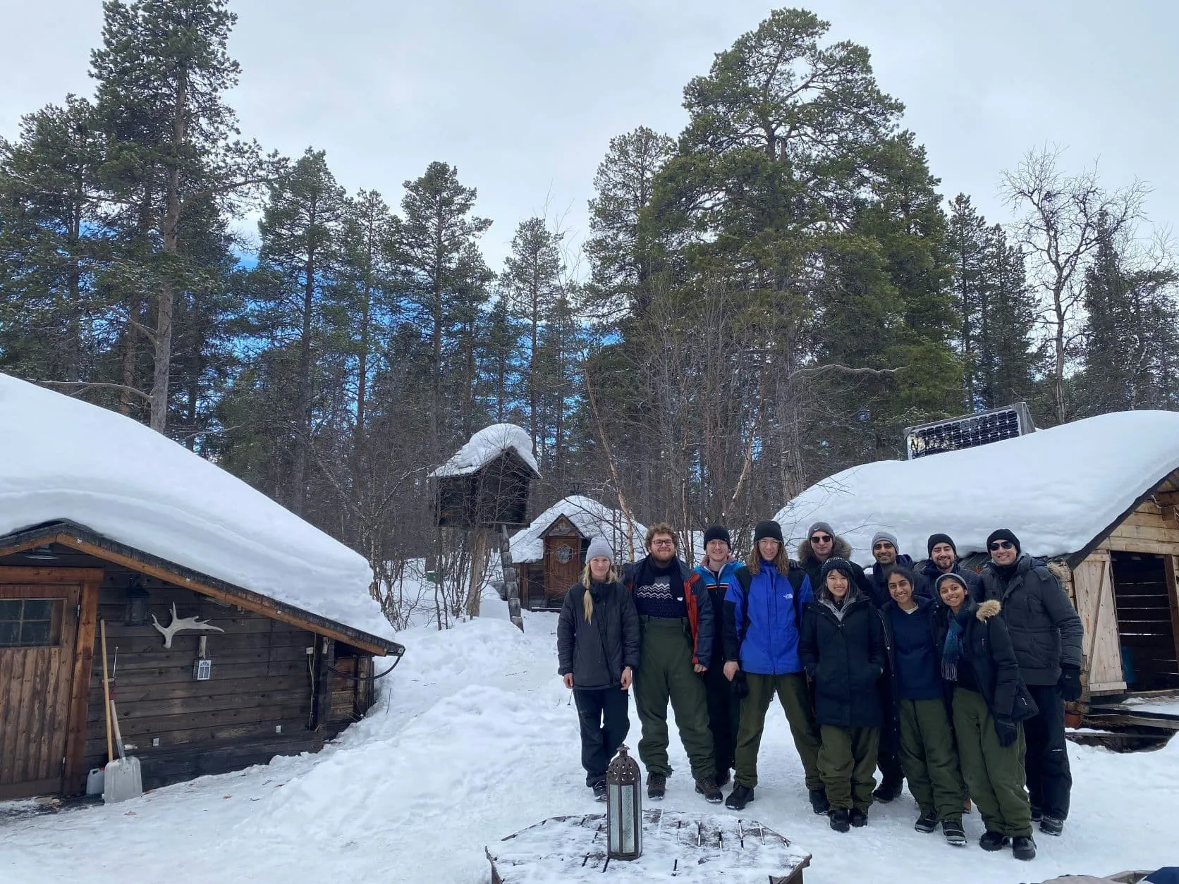 Our group in front of the cabins