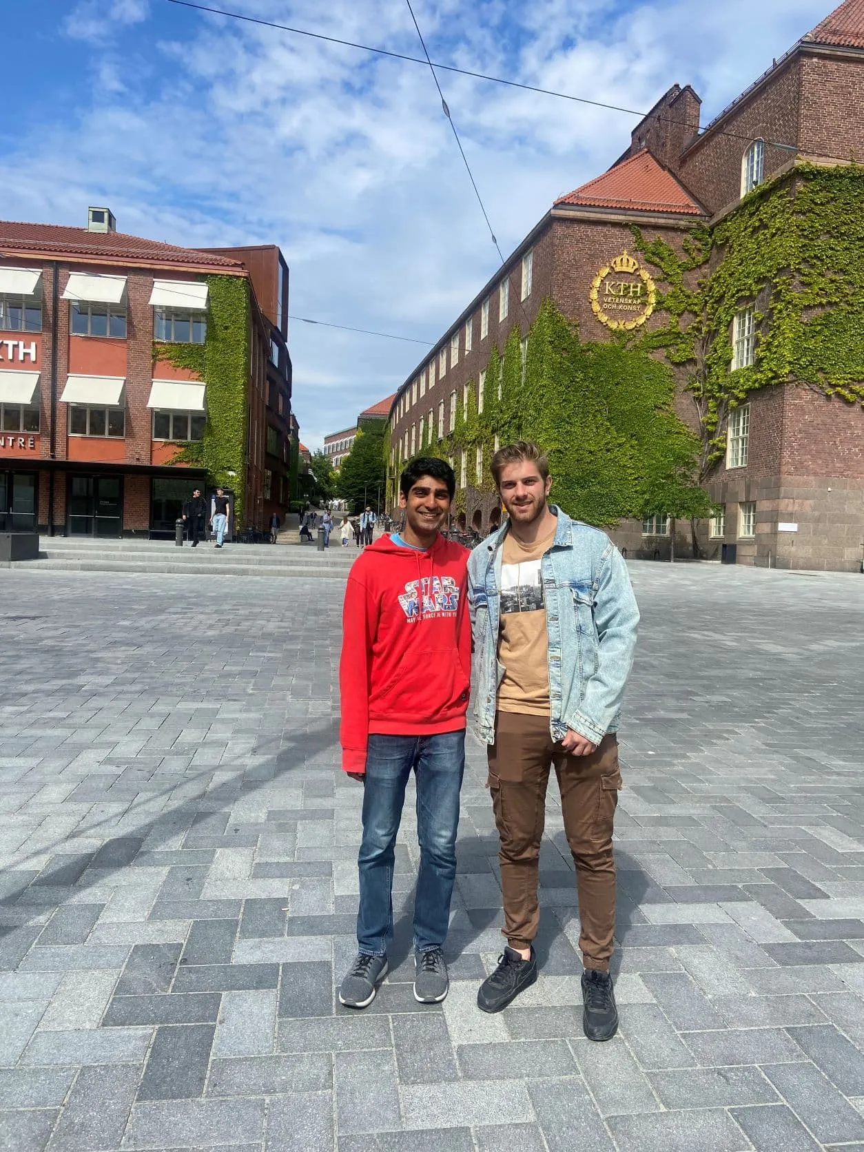 My roommate and me outside KTH main campus